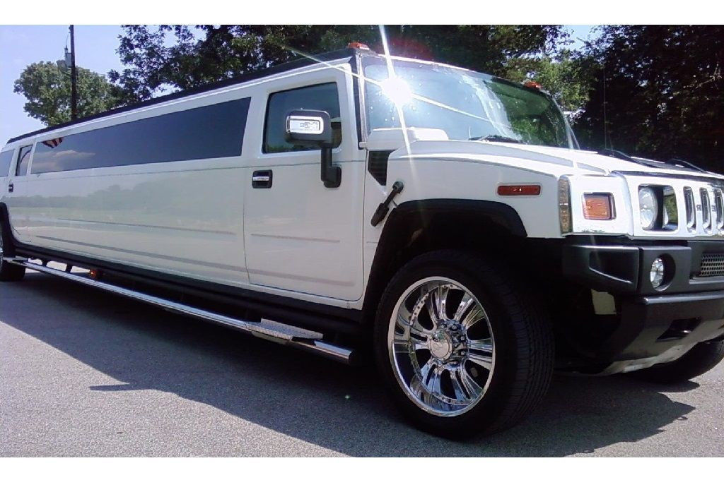 Watford White Hummer Limo outdoor